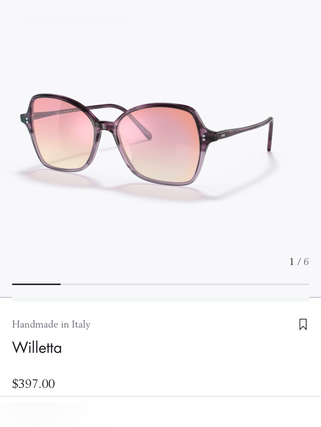 Women's Oversized Purple Pink Gradient Sunglasses